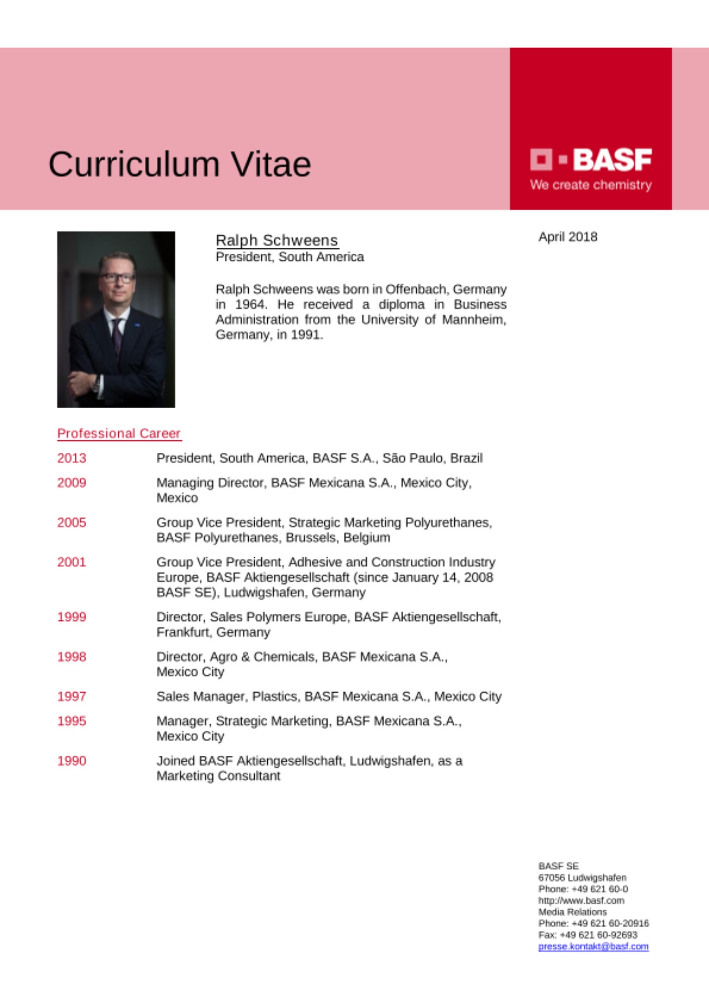 Curriculum Vitae - Schweens